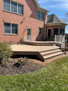 Brick home with new TimberTech Decking in Northern VA