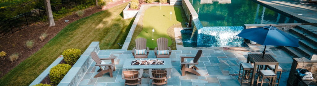 Outdoor living space after being remodeled.