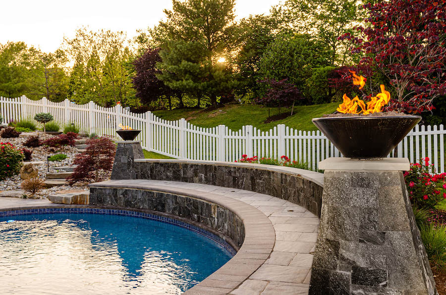 Pool and fire features