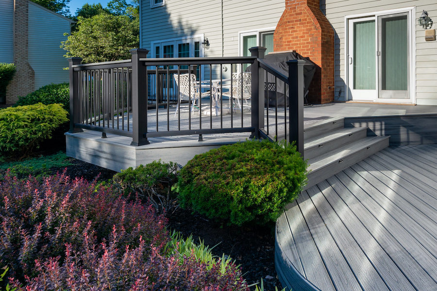 TimberTech composite deck showcasing low-maintenance decking and custom railings
